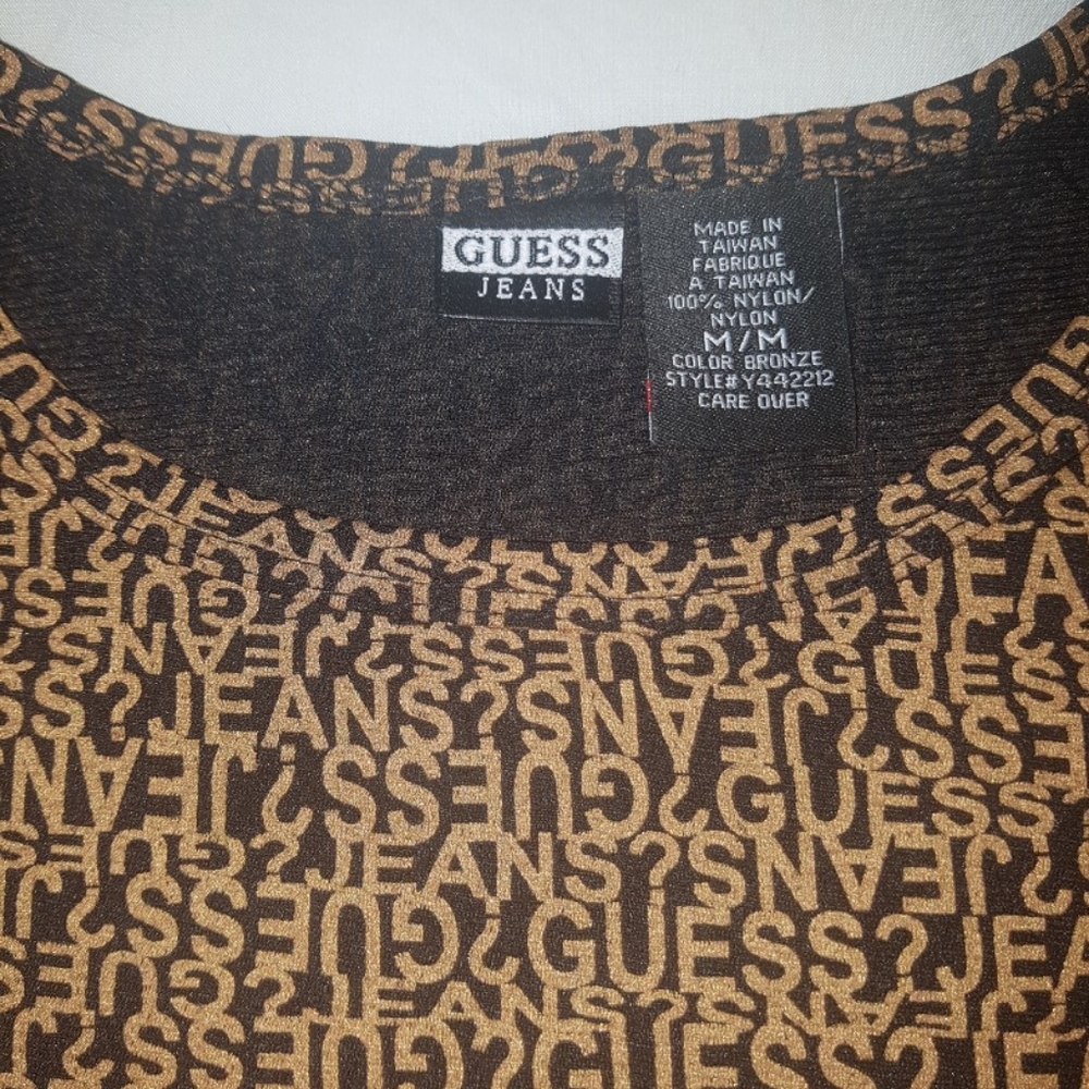 GUESS Jeans Gold and Black Logo shirt